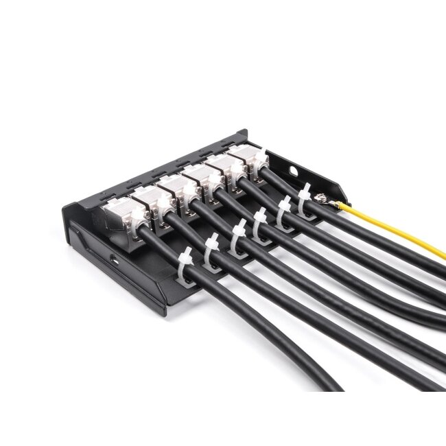 Delock Blank Panel 6 port for Keystone RJ-modules black - for mounting on a table, wall or DIN rail