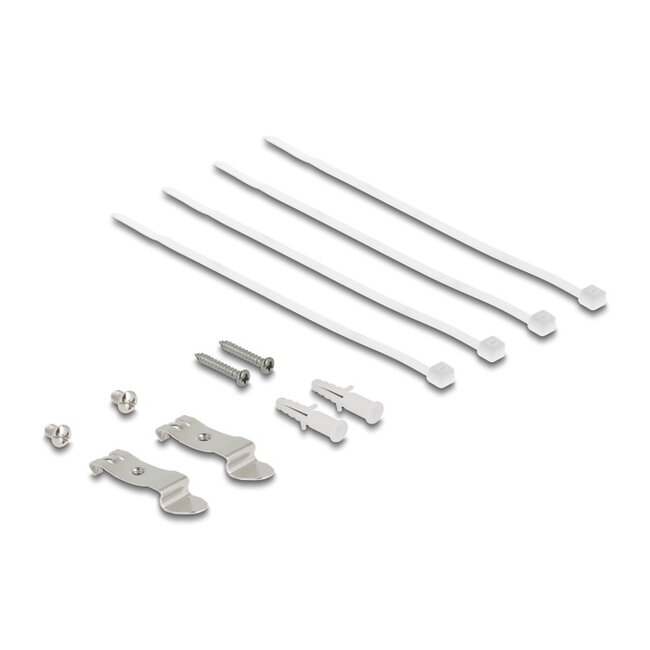 Delock Blank Panel 4 port for Keystone RJ-modules black - for mounting on a table, wall or DIN rail