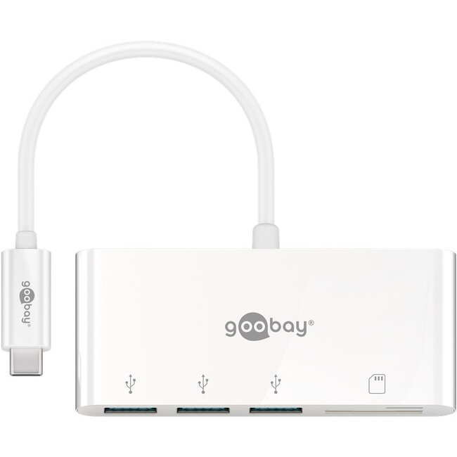Goobay USB-C™ Multiport Adapter to 3x USB-A, Cardreader