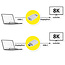 VALUE USB Typ C - DisplayPort, bidirektionaler Adapter, BU/ST, 8K60Hz