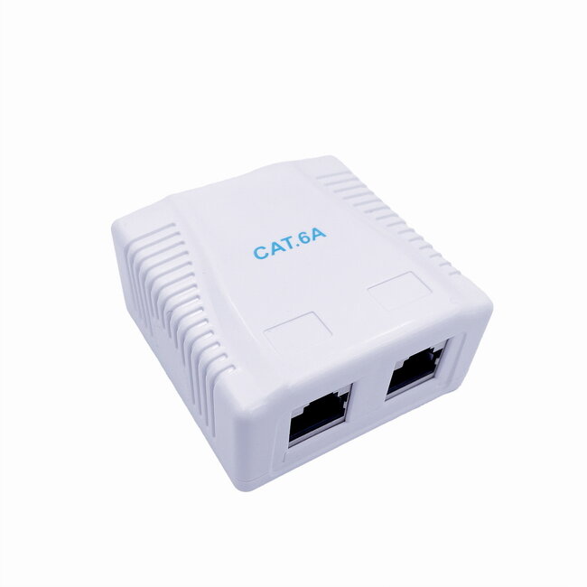 CAT6A FTP LAN-opbouwdoos, 2-poorts
