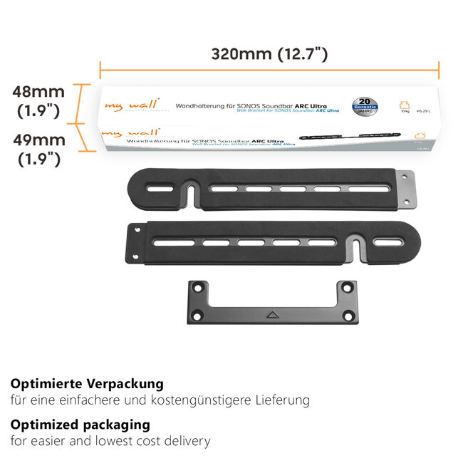 My Wall muurbeugel voor Sonos ARC Ultra | zwart