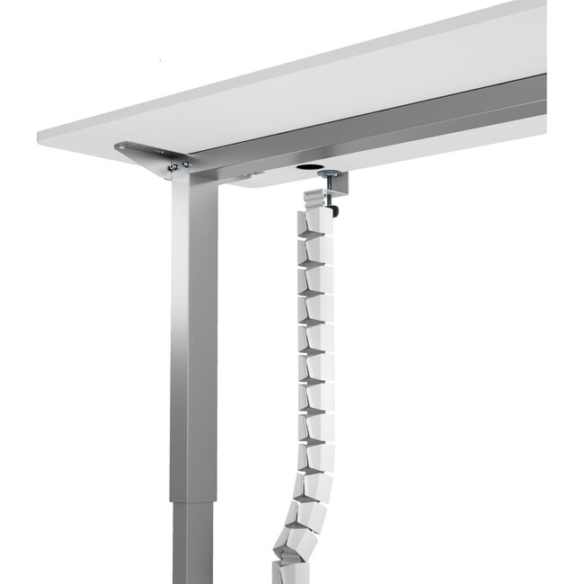InLine flexibele bureau kabelgoot | bureauklem | 134 cm | wit