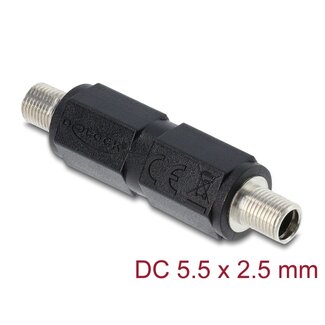 DeLOCK Delock DC Barrel Jack Adapter DC 5.5 x 2.5 mm female to female with thread straight