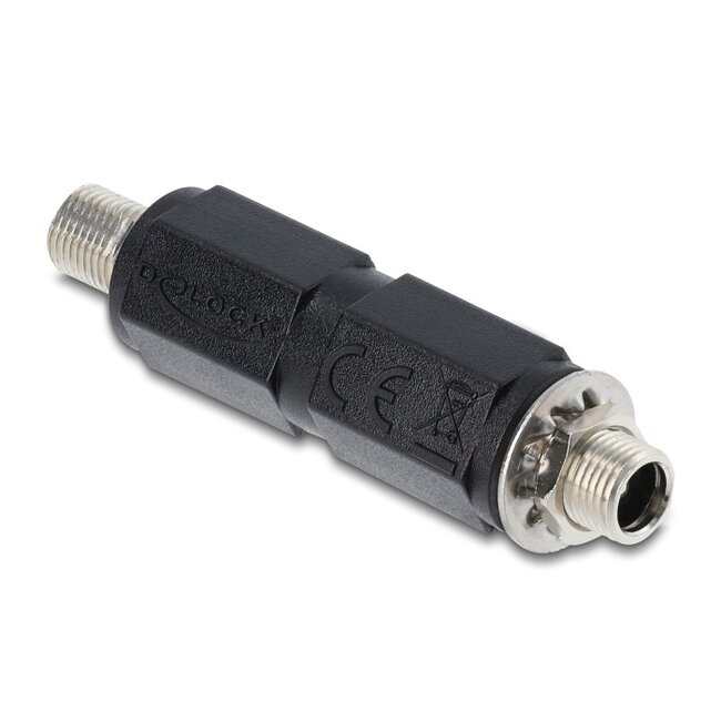 Delock DC Barrel Jack Adapter DC 5.5 x 2.5 mm female to female with thread straight