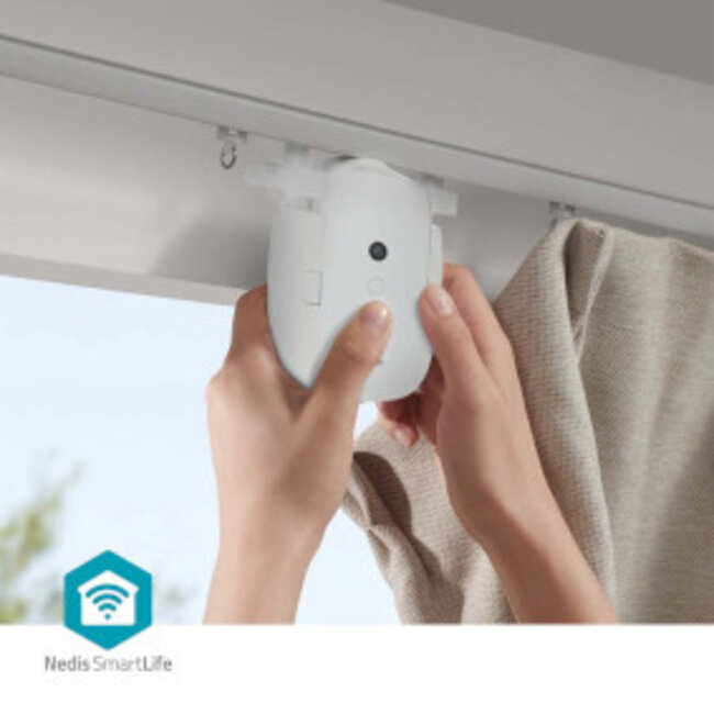 SmartLife Gordijnrobot | I Rail / Roede / U Rail | Gordijnen | Batterij Gevoed / USB Gevoed | 4000 mAh | Bluetooth® | Wit