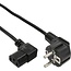 C13 (haaks/links) - CEE 7/7 (haaks) stroomkabel | 3x 1,00mm | zwart | 10 meter