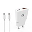 Nedis USB lader | USB-C PD en USB-A QC | incl. USB-C kabel | GaN | 20W | wit