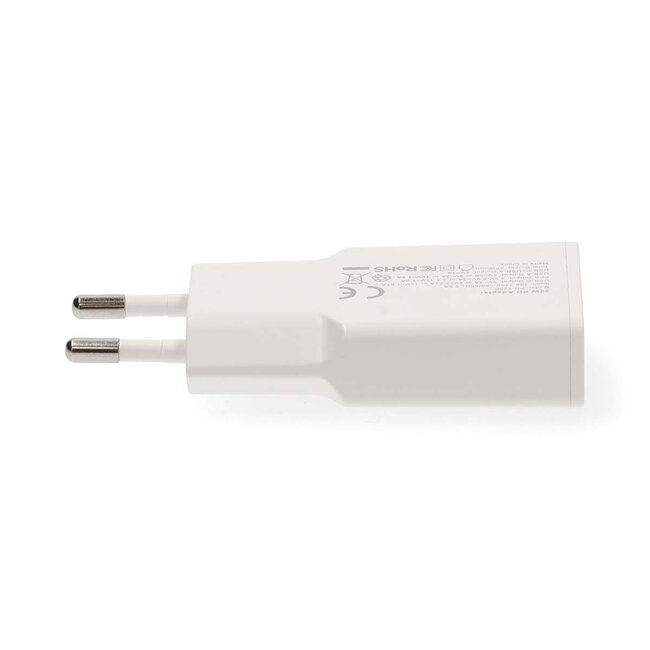 Nedis USB lader | USB-C PD en USB-A QC | incl. USB-C kabel | GaN | 20W | wit