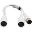 BOSSCOM DIN 8-pins / Powerlink PL8 splitter voor B&O | wit | 0,20 meter