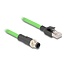 M12 4-pins D-gecodeerd (m) - RJ45 (m) industriële netwerkkabel | CAT5e | PUR | 2 meter