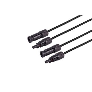 S-Impuls MC4 Verlängerung, 4mm², 2er Set schwarz/schwarz, 25m