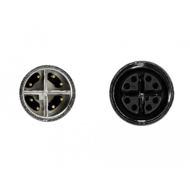 Delock Network cable M12 X-coded 8 pin male to female PUR (TPU) 1 m