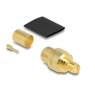 DeLOCK Delock SMA jack for crimping LMR400 with matching shrink tube