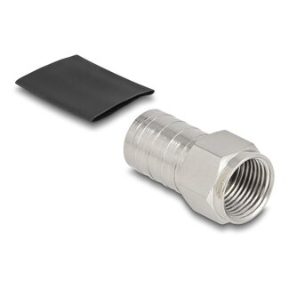 DeLOCK Delock F plug for crimping RG-6 with matching shrink tube