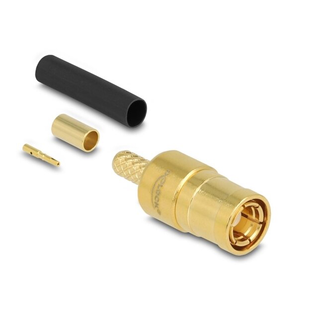 Delock SMB plug for crimping RG-174 / RG-316 with matching shrink tube