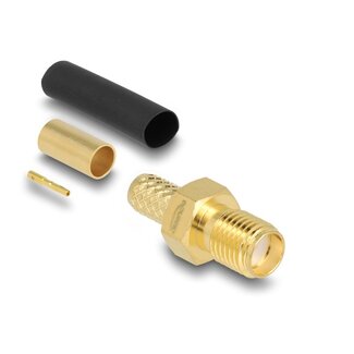 DeLOCK Delock SMA jack for crimping LMR200 with matching shrink tube