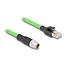 M12 8-pins X-gecodeerd (m) - RJ45 (m) industriële netwerkkabel | CAT6a | PUR | 1 meter