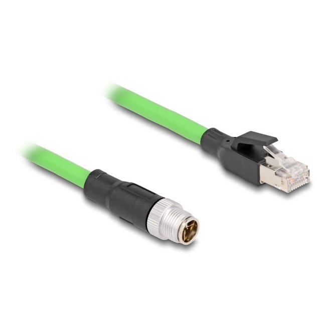 M12 8-pins X-gecodeerd (m) - RJ45 (m) industriële netwerkkabel | CAT6a | PUR | 7,5 meter