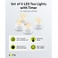 Goobay Set of 4 LED Tea Lights with Timer, white