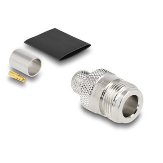 DeLOCK Delock N jack for crimping LMR 400 with matching shrink tube