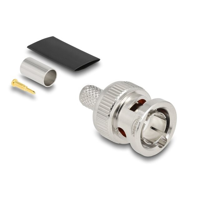 Delock BNC plug for crimping RG59 with matching shrink tube