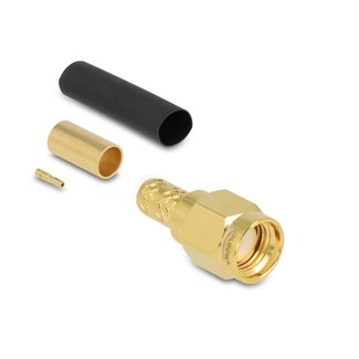 DeLOCK Delock RP-SMA plug for crimping LMR200 with matching shrink tube