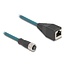M12 8-pins A-gecodeerd (v) - RJ45 (v) industriële netwerkkabel | CAT5e | PU | 0,50 meter