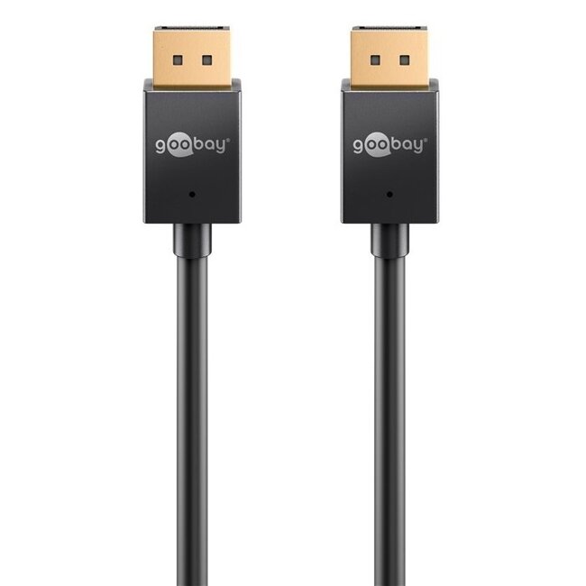 Goobay DisplayPort kabel | Slimline | DP2.1 (10K 60Hz) | UHBR10 (40Gbit/s) | 2 meter