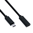 VALUE Video-verlengkabel (DP Alt Mode) USB type C-C, Male/Female, zwart, 1,5 m