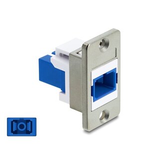 DeLOCK Delock Panel Mount SC Simplex female to SC Simplex female silver / blue / white