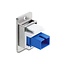 Delock Panel Mount SC Simplex female to SC Simplex female silver / blue / white
