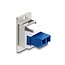 Delock Panel Mount LC Duplex female to LC Duplex female silver / blue / white