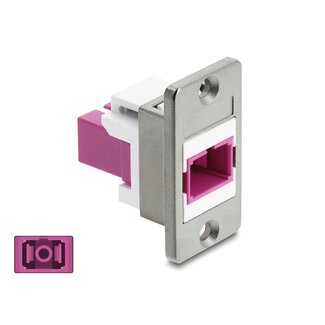 DeLOCK Delock Panel Mount SC Simplex female to SC Simplex female silver / violet / white DeLOCK Delock Panel Mount SC Simplex female to SC Simplex female silver / violet / white