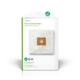 Nedis Stofzuigerzak | 4 Stuks | Synthetisch | Meest verkocht voor: Universeel | Wit