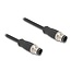M12 4-pins D-gecodeerde industriële netwerkkabel | CAT5e | PVC | 1 meter