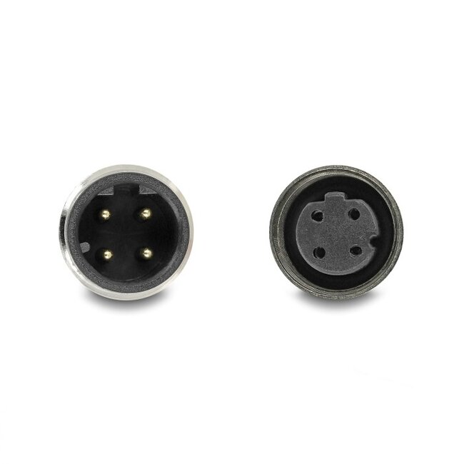 M12 4-pins D-gecodeerde industriële netwerk verlengkabel | CAT5e | PVC | 1 meter