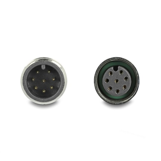 M12 8-pins A-gecodeerde industriële netwerk verlengkabel | CAT5e | PVC | 1 meter