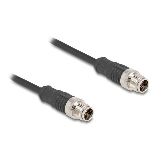 M12 8-pins X-gecodeerde industriële netwerkkabel | CAT5e | PVC | 2 meter