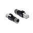 M12 4-pins D-gecodeerd (v) - RJ45 (m) industriële netwerkadapter | CAT5e | PVC