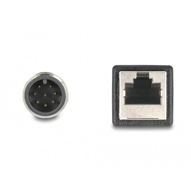 M12 8-pins A-gecodeerd (m) - RJ45 (v) industriële netwerkkabel | CAT5e | PUR | 0,50 meter