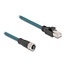M12 8-pins A-gecodeerd (v) - RJ45 (m) industriële netwerkkabel | CAT5e | PUR | 0,50 meter