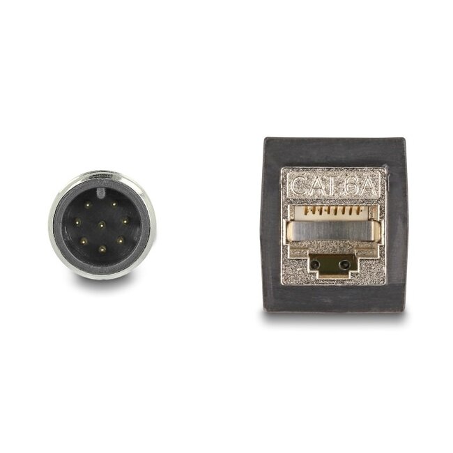 M12 8-pins A-gecodeerd (m) - RJ45 (v) industriële netwerkkabel | CAT5e | PUR | 0,50 meter