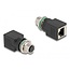 M12 8-pins A-gecodeerd (v) - RJ45 (v) industriële netwerkadapter | inbouw | CAT5e | PUR