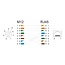 M12 8-pins A-gecodeerd (v) - RJ45 (v) industriële netwerkadapter | inbouw | CAT5e | PUR