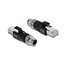 M12 8-pins X-gecodeerd (m) - RJ45 (m) industriële netwerkadapter | CAT6 | PVC
