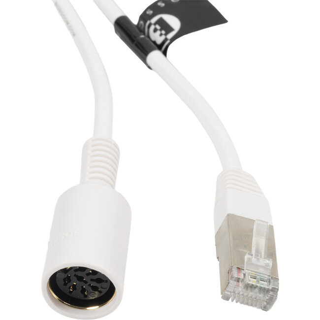 BOSSCOM RJ45 - DIN 8-pins / Powerlink PL8 (v) kabel voor B&O | wit | 15 meter