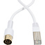 BOSSCOM RJ45 - DIN 8-pins / Powerlink PL8 (m) kabel voor B&O | wit | 0,50 meter
