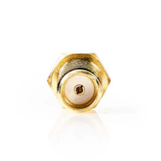 Nedis SMA-Adapter | SMA Female | TS9 | Verguld | 50 Ohm | Recht | Koper | Goud | 2 Stuks | Doos