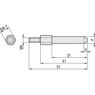 Schroff SCHROFF EuropacPRO coderingspen SNCF, diameter 6,5 mm